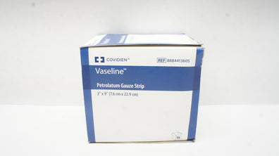 Covidien 8884413605 Vaseline Petrolatum Gauze Strip 3 x 9inch - Box of 50